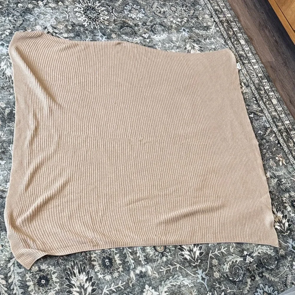 Cotton Blend Knit Throw